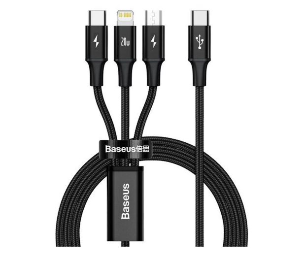 Baseus Kabel USB 3w1 Rapid Series 20W 1.5m - 1266444 - zdjęcie